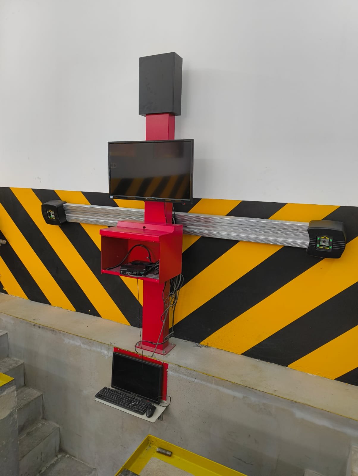 Stand for correcting the angle of pitch and angle of separation